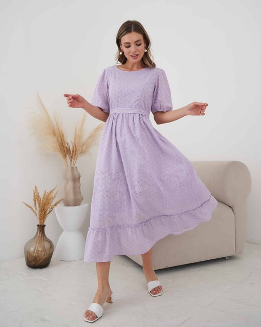 Лавандовое платье для беременных и кормящих мам Amor New — изображение 3