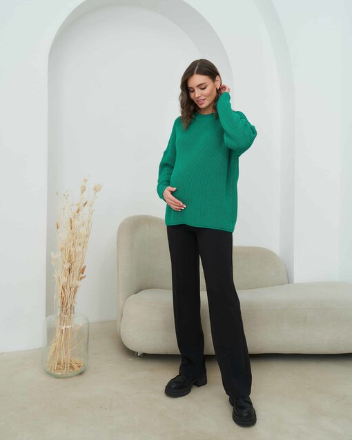 Зеленый свитер для будущих и кормящих мам Atlanta — изображение 4