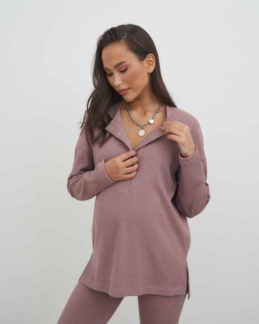 Кофейный джемпер для беременных и кормящих Kardy — изображение 2