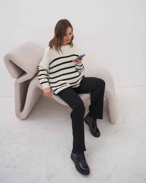 Cвитер в полоску для будущих и кормящих мам Atlanta — изображение 3