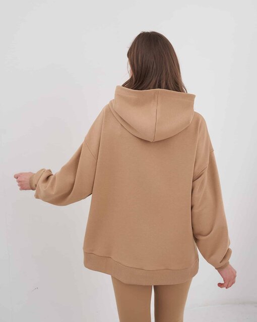 Бежевое худи-оверсайз для беременных и кормящих мам Juna — изображение 6