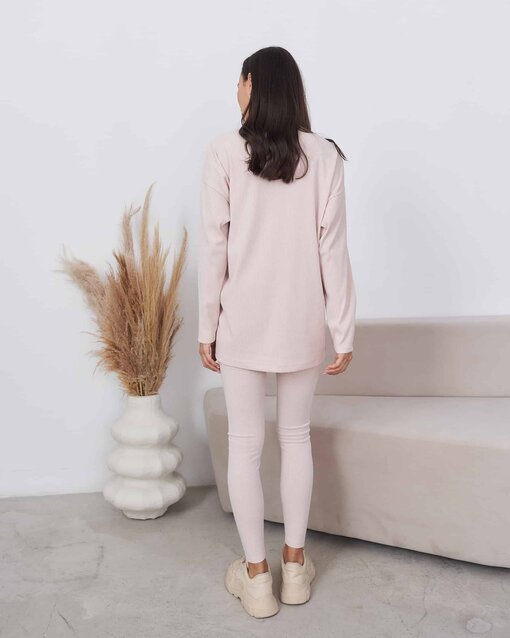 Бежевыe леггинсы в рубчик для беременных Kardy — изображение 4