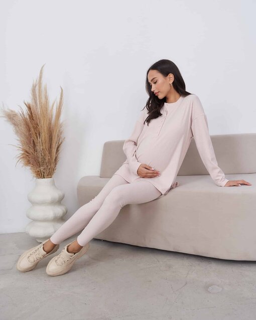 Бежевый джемпер для беременных и кормящих Kardy — изображение 13