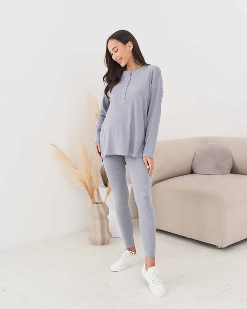 Серый джемпер для беременных и кормящих Kardy — изображение 3