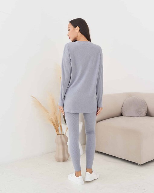 Серый джемпер для беременных и кормящих Kardy — изображение 6