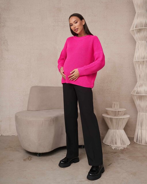 Черные брюки прямого кроя для будущих и кормящих мам Bowie — изображение 4