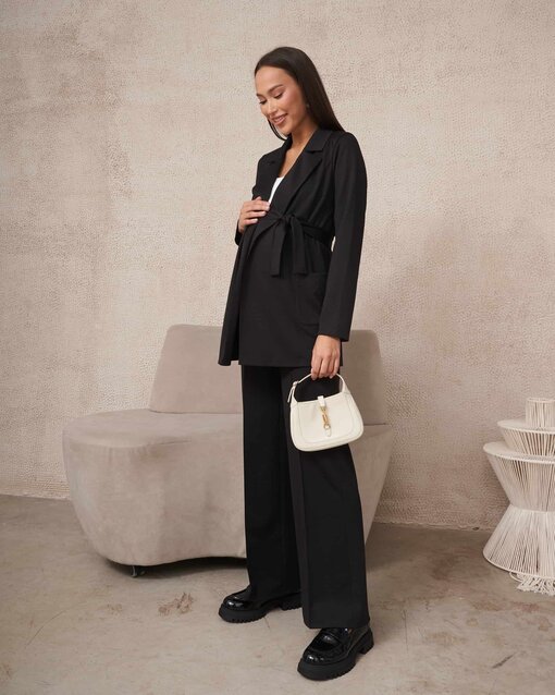 Черные брюки для будущих и кормящих мам Mon Ami