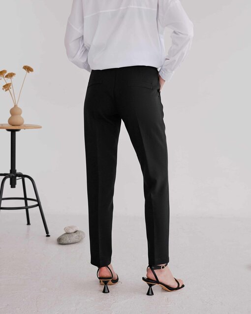 Черные базовые брюки для будущих и кормящих мам Eleganza — изображение 5
