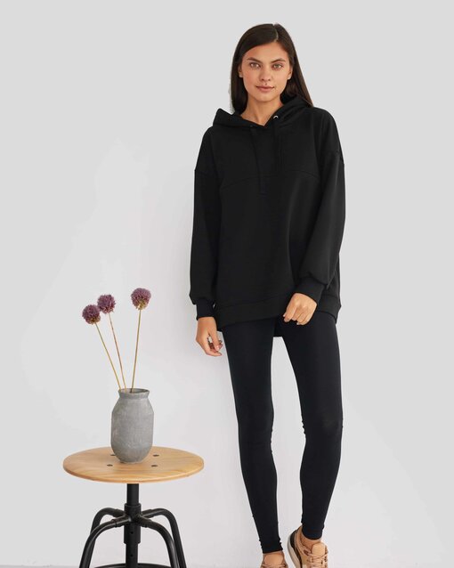 Черные леггинсы для будущих и кормящих мам Solar — изображение 4