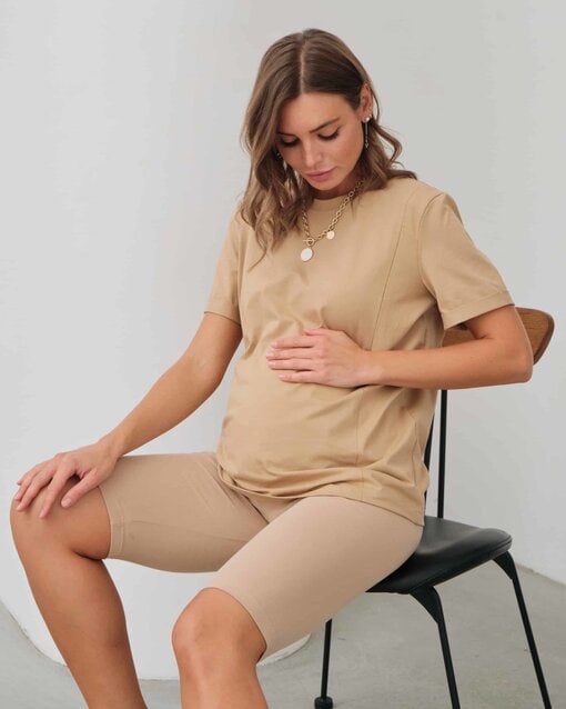 Бежевые велосипедки для будущих и кормящих мам Manila — изображение 3