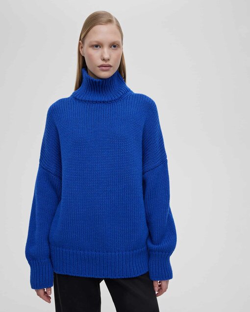 Синий свитер-оверсайз для будущих мам Grayson — изображение 6