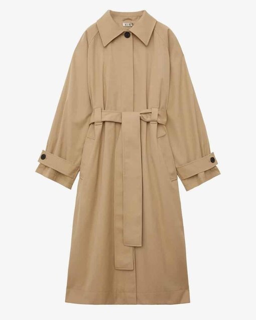 Бежевый тренч свободного кроя для беременных и кормящих Marilyn — изображение 9