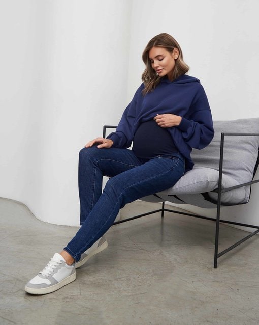 Синие джинсы moms для будущих мам Miki — изображение 6