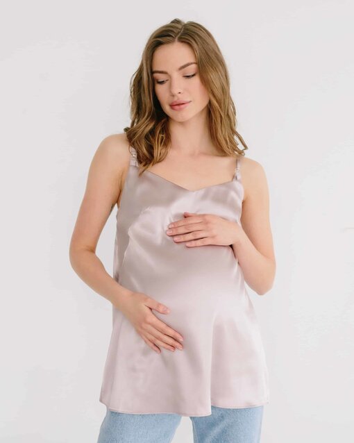 Кофейный топ для будущих и кормящих мам Tender