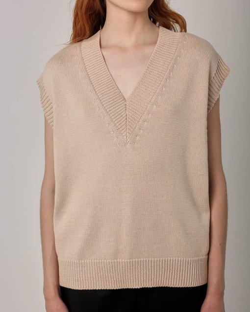 Бежевый хлопковый жилет Astra — изображение 6