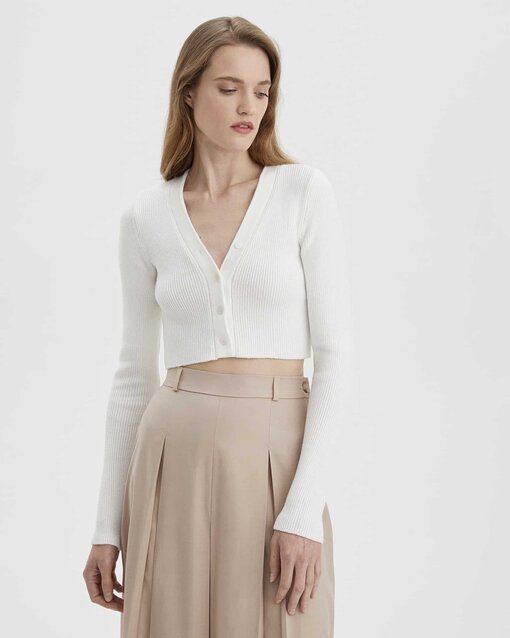 Молочный кроп-кардиган Nola
