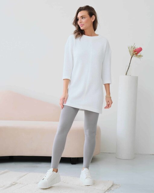 Белое мини-платье для беременных и кормящих мам Luiza — изображение 10