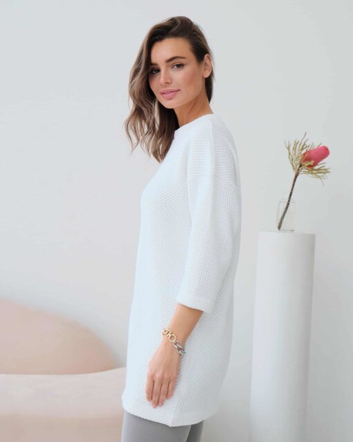 Белое мини-платье для беременных и кормящих мам Luiza — изображение 8