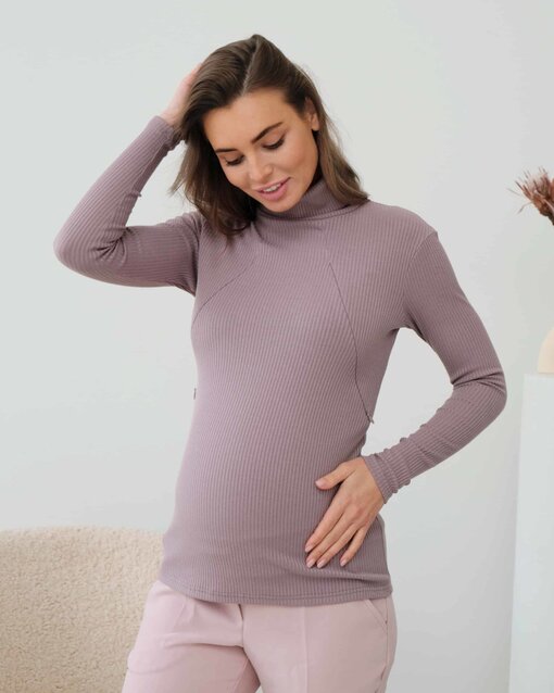 Кофейная водолазка для беременных и кормящих мам Soho — изображение 9