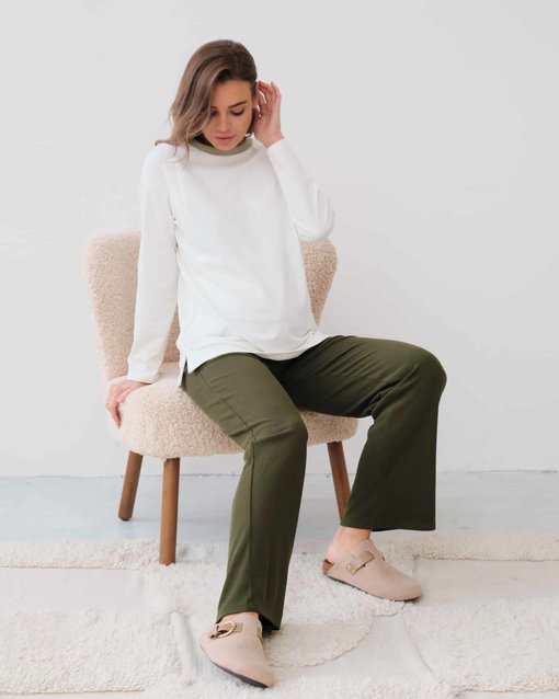 Молочный лонгслив для беременных и кормящих мам Odri — изображение 7