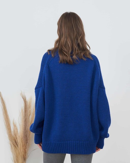 Синий свитер-оверсайз для будущих мам Grayson — изображение 3