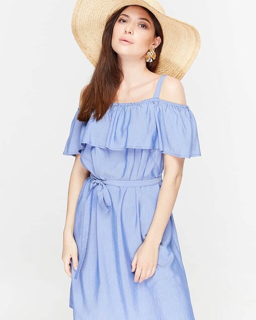 Голубой сарафан для будущих и кормящих мам Chloe — изображение 7