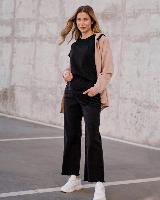 Черные джинсы прямого кроя для будущих мам Versus — изображение 9