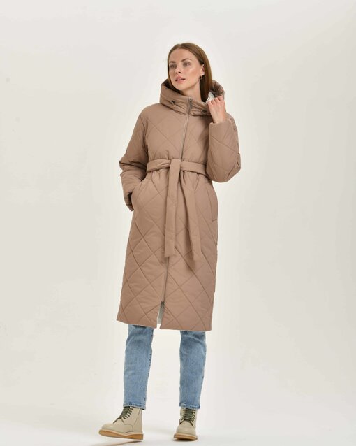 Бежевое пальто-трансформер для будущих и кормящих мам Melanika