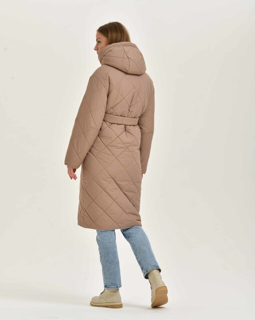 Бежевое пальто-трансформер для будущих и кормящих мам Melanika — изображение 2