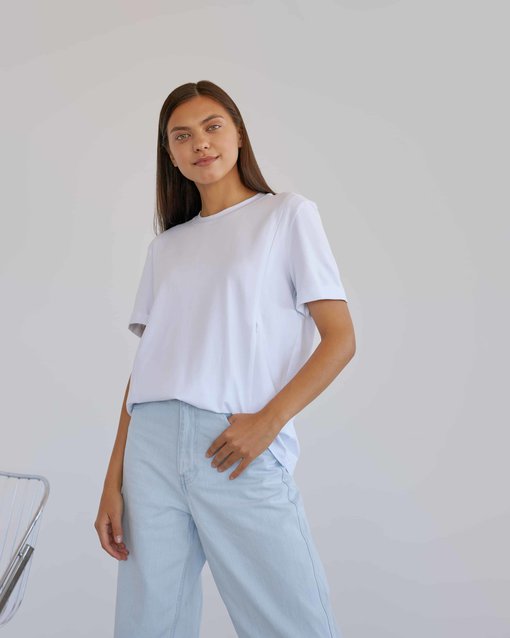 Белая футболка для будущих и кормящих мам Astoria — изображение 2