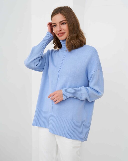 Голубой свитер для будущих и кормящих мам Dafna — изображение 6