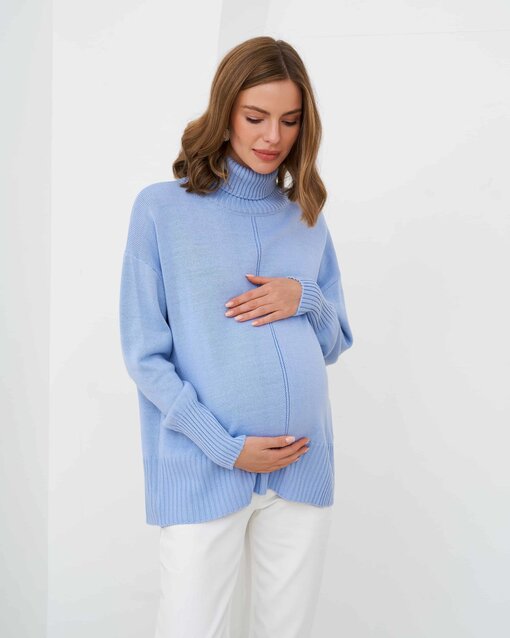 Голубой свитер для будущих и кормящих мам Dafna — изображение 8