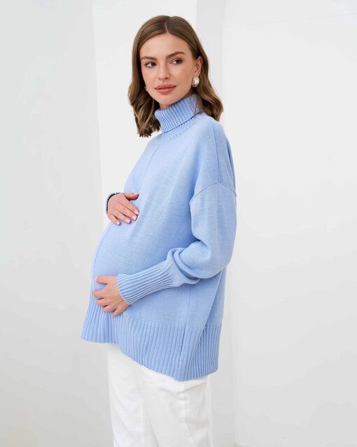 Голубой свитер для будущих и кормящих мам Dafna — изображение 3