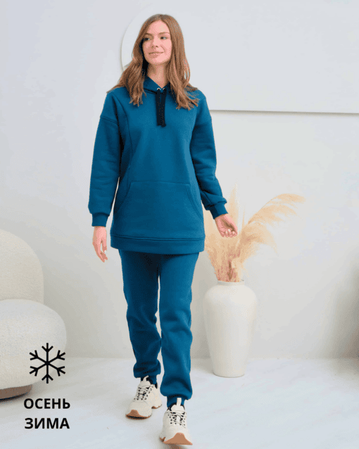 Изумрудные теплые брюки для будущих и кормящих мам Sport