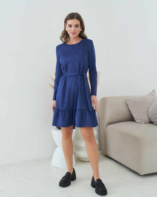 Темно-синее замшевое платье для беременных и кормящих Ketty — изображение 10