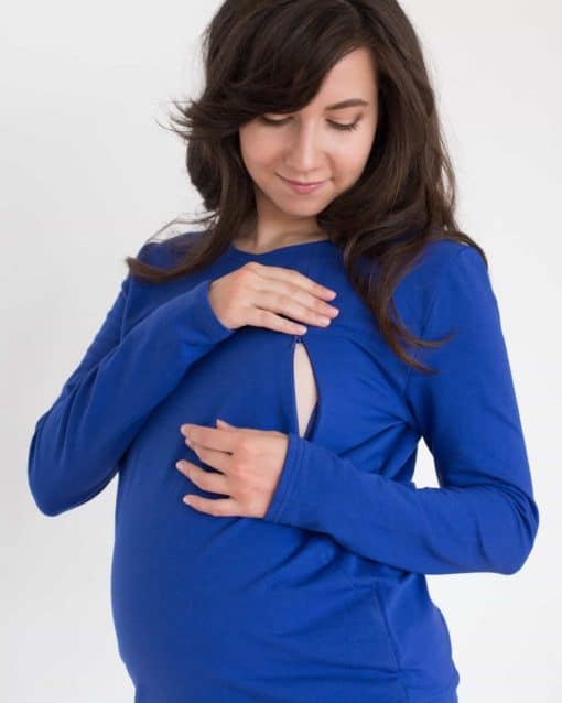 Синий свитшот для будущих и кормящих мам Summer Night