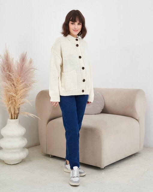 Синие джинсы moms с меховой изнанкой для беременных Snow New — изображение 9