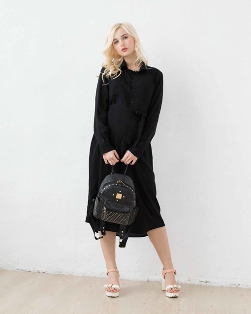 Черное платье для беременных Primavera — изображение 2