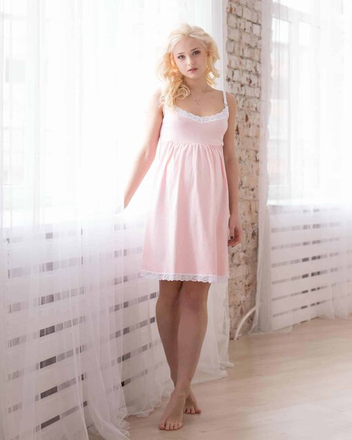 Персиковый домашний комплект для будущих и кормящих мам Grace — изображение 4