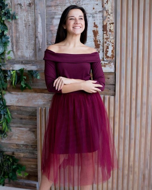 Бордовое платье для беременных и кормящих мам Eleonora