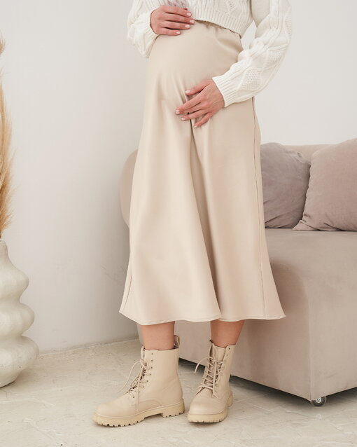 Бежевая атласная юбка Kate — изображение 8