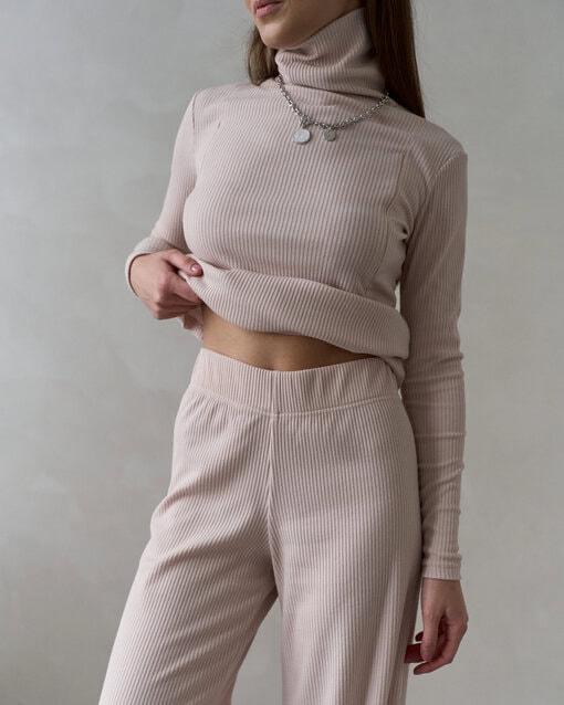 Бежевые брюки для будущих и кормящих мам Soft — изображение 3