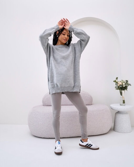 Серый джемпер-оверсайз Davis — изображение 4