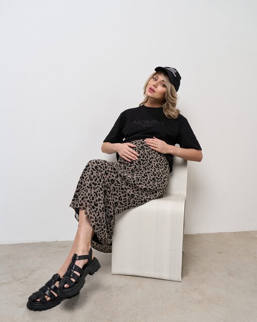 Кофейная юбка в лео-принт Nessy — изображение 4