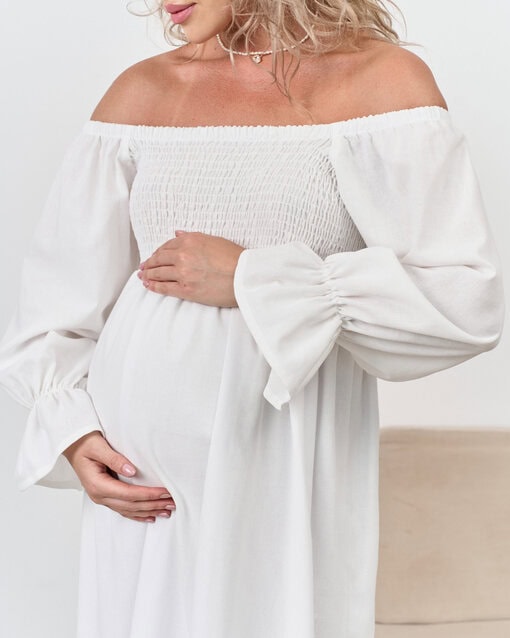 Белое платье для беременных Verbena — изображение 2