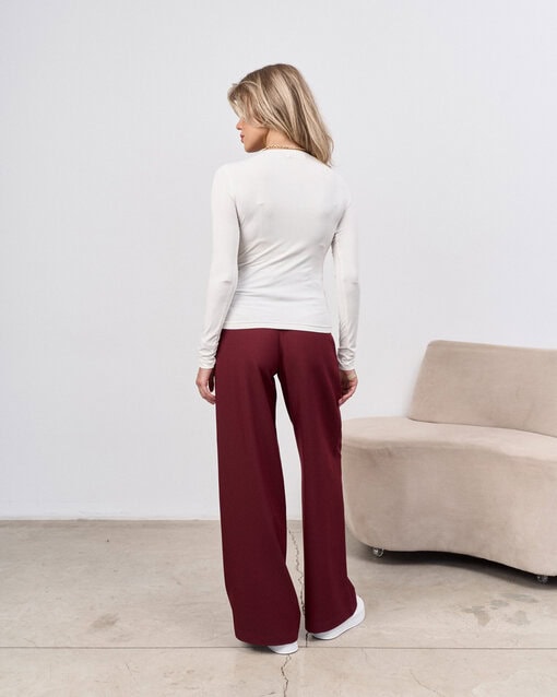 Бордовые брюки-палаццо для будущих мам Osaka — изображение 9