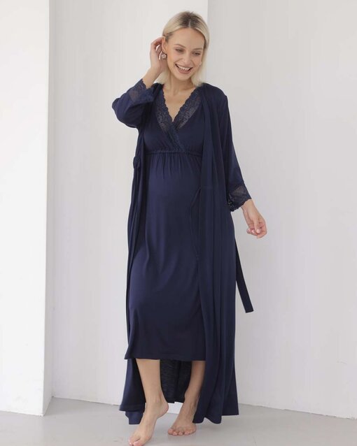 Синий домашний комплект для будущих и кормящих мам Monro — изображение 3