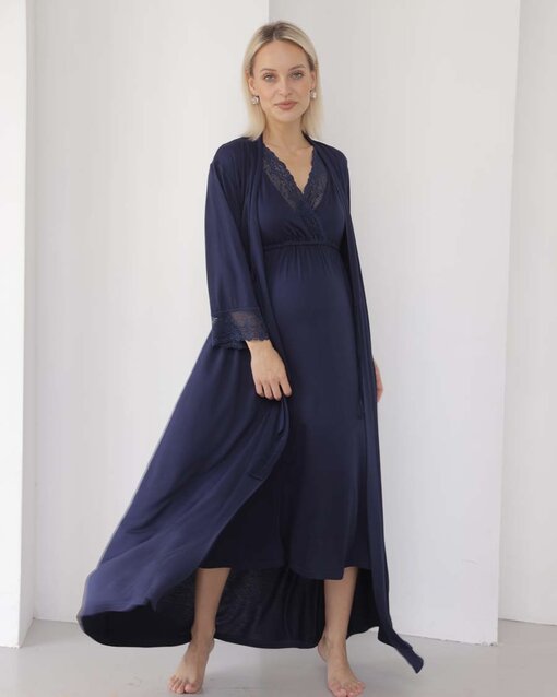 Синий домашний комплект для будущих и кормящих мам Monro