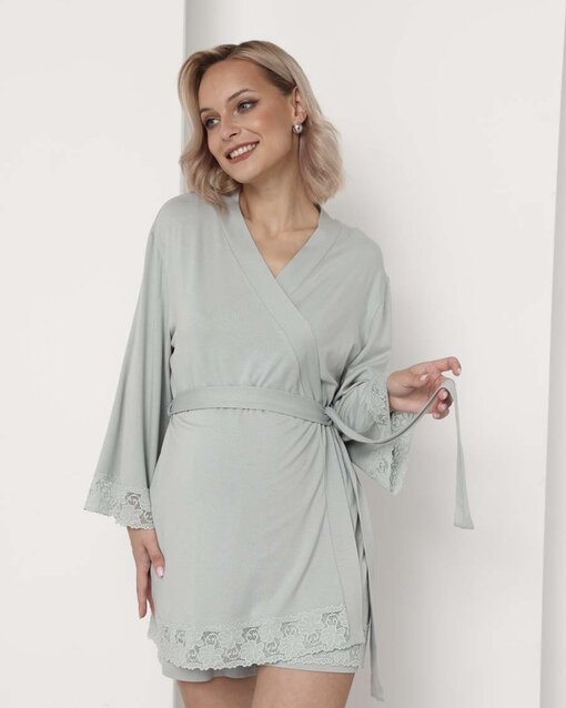 Домашний комплект для будущих и кормящих мам Nubi в оттенке шалфей — изображение 3