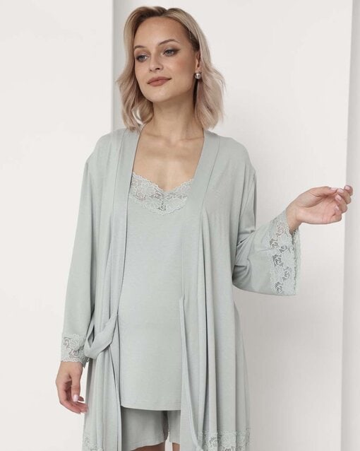 Домашний комплект для будущих и кормящих мам Nubi в оттенке шалфей — изображение 8